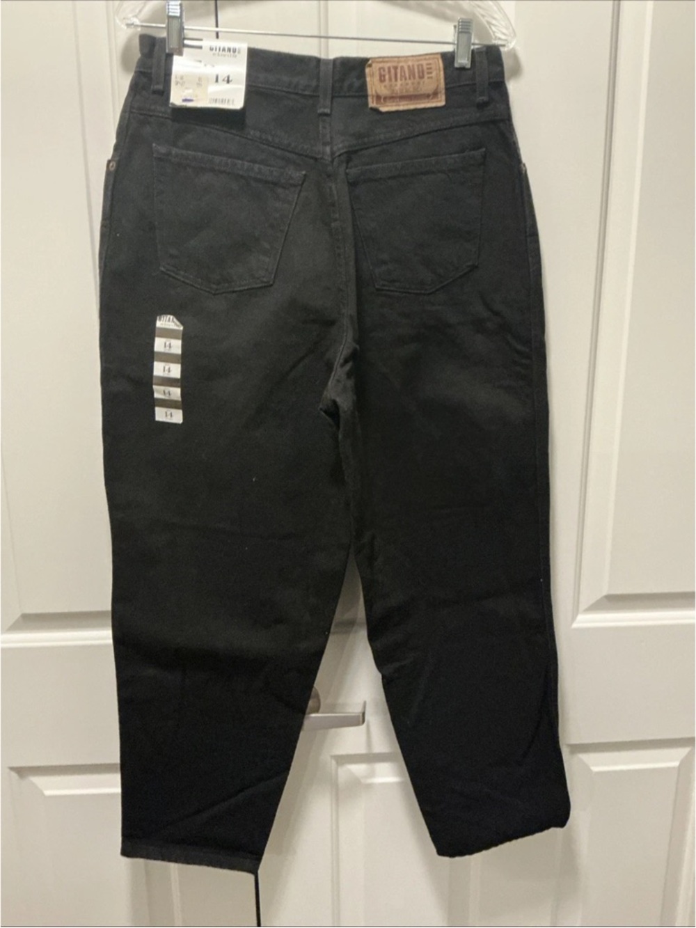 Gitano Women’s Denim Jeans Relaxed Fit Size 14P Black NWTs